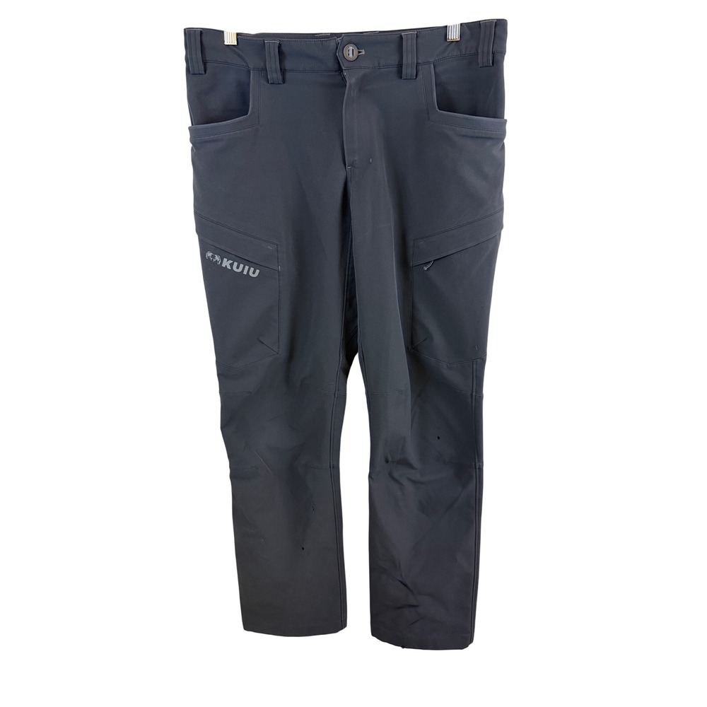 KUIU Attack Pant Men 34 Charcoal Grey Distressed Hunting Technical Toray